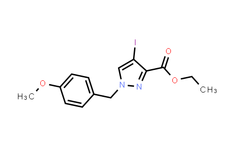CAS No. 1355249-29-4, ETHYL 4-IODO-1-(4-METHOXYBENZYL)-1H-PYRAZOLE-3-CARBOXYLATE