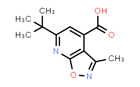 CAS No. 1356474-58-2, 6-(tert-Butyl)-3-methylisoxazolo[5,4-b]pyridine-4-carboxylic acid