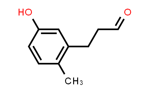 CAS No. 135878-02-3, Benzenepropanal, 5-hydroxy-2-methyl-