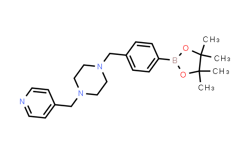 CAS No. 1358953-46-4, 1-(Pyridin-4-ylmethyl)-4-(4-(4,4,5,5-tetramethyl-1,3,2-dioxaborolan-2-yl)benzyl)piperazine