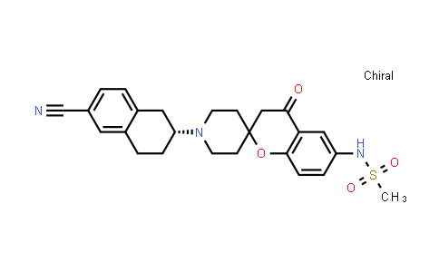 136081-07-7 | N-[1'-[(2R)-6-Cyano-1,2,3,4-tetrahydro-2-naphthalenyl]-3,4-dihydro-4-oxospiro[2H-1-benzopyran-2,4'-piperidin]-6-yl]methanesulfonamide