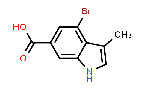 CAS No. 1360890-98-7, 4-Bromo-3-methyl-1H-indole-6-carboxylic acid