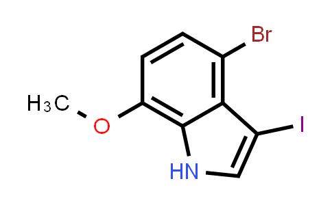 CAS No. 1360922-64-0, 4-Bromo-3-iodo-7-methoxy-1H-indole