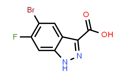 CAS No. 1360928-47-7, 5-Bromo-6-fluoro-1H-indazole-3-carboxylic acid