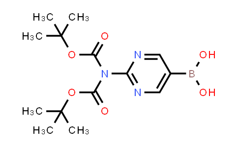 CAS No. 1360950-40-8, 2-(5-Borono-2-pyrimidinyl)imidodicarbonic acid 1,3-bis(tert-butyl) ester