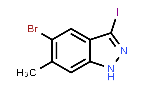 CAS No. 1360954-43-3, 5-Bromo-3-iodo-6-methyl-1H-indazole