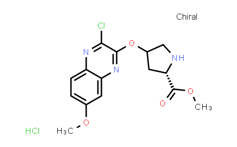 CAS No. 1361028-94-5, Methyl (2S)-4-((3-chloro-7-methoxyquinoxalin-2-yl)oxy)pyrrolidine-2-carboxylate hydrochloride