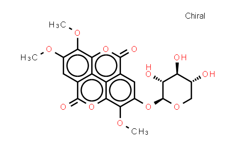 CAS No. 136133-08-9, [1]Benzopyrano[5,4,3-cde][1]benzopyran-5,10-dione,2,3,8-trimethoxy-7-(β-D-xylopyranosyloxy)-