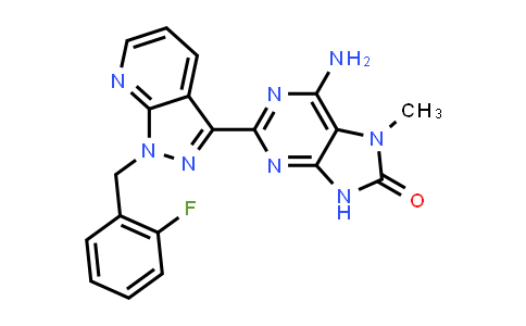CAS No. 1361569-18-7, 6-Amino-2-(1-(2-fluorobenzyl)-1H-pyrazolo[3,4-b]pyridin-3-yl)-7-methyl-7H-purin-8(9H)-one