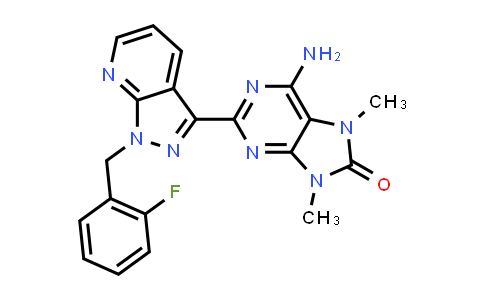 CAS No. 1361569-23-4, 6-Amino-2-(1-(2-fluorobenzyl)-1H-pyrazolo[3,4-b]pyridin-3-yl)-7,9-dimethyl-7,9-dihydro-8H-purin-8-one