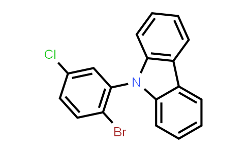 CAS No. 1361956-35-5, 9-(2-Bromo-5-chlorophenyl)-9H-carbazole