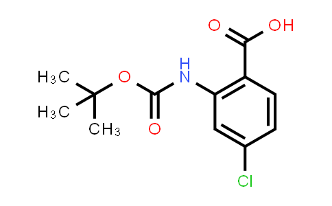 CAS No. 136290-47-6, 2-((tert-Butoxycarbonyl)amino)-4-chlorobenzoic acid
