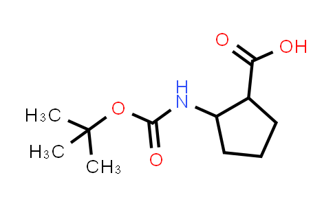 CAS No. 136315-70-3, rel-2-((tert-Butoxycarbonyl)amino)cyclopentanecarboxylic acid