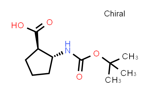 CAS No. 136315-71-4, (1R,2R)-rel-2-[[(1,1-Dimethylethoxy)carbonyl]amino]-Cyclopentanecarboxylic acid