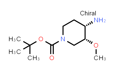 CAS No. 1363378-22-6, tert-Butyl (3R,4S)-4-amino-3-methoxypiperidine-1-carboxylate