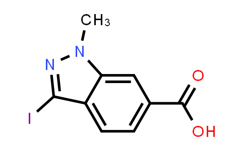 CAS No. 1363381-70-7, 3-Iodo-1-methyl-1H-indazole-6-carboxylic acid