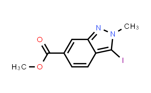 CAS No. 1363382-86-8, Methyl 3-iodo-2-methyl-2H-indazole-6-carboxylate