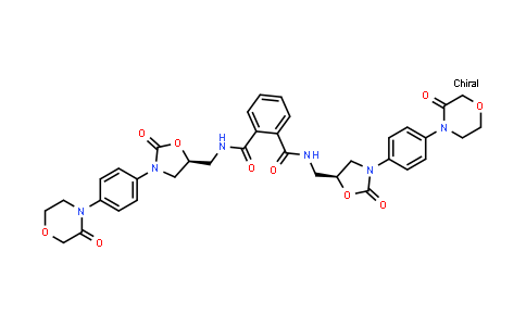MC519941 | 1365267-36-2 | N1,N2-bis(((S)-2-oxo-3-(4-(3-oxomorpholino)phenyl)oxazolidin-5-yl)methyl)phthalamide