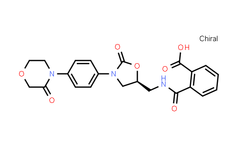 CAS No. 1365267-37-3, (S)-2-(((2-oxo-3-(4-(3-oxomorpholino)phenyl)oxazolidin-5-yl)methyl)carbamoyl)benzoic acid