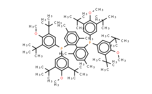CAS No. 1365531-98-1, (R)-2,2'-Bis[bis(4-methoxy-3,5-di-t-butylphenyl)phosphino]-4,4',6,6'-tetramethoxy)-1,1'-biphenyl