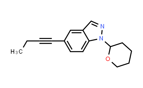 CAS No. 1365889-00-4, 5-(but-1-yn-1-yl)-1-(tetrahydro-2H-pyran-2-yl)-1H-indazole