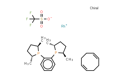 CAS No. 136705-75-4, 1,2-Bis[(2S,5S)-2,5-dimethylphospholano]benzene(cyclooctadiene)rhodium(I) trifluoromethanesulfonate