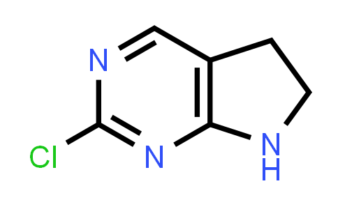 CAS No. 1367986-07-9, 2-Chloro-6,7-dihydro-5H-pyrrolo[2,3-d]pyrimidine