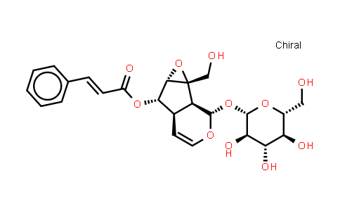 CAS No. 136807-41-5, Oxireno[4,5]cyclopenta[1,2-c]pyran, β-D-glucopyranoside deriv. Oxireno[4,5]cyclopenta[1,2-c]pyran, β-D-glucopyranoside deriv.