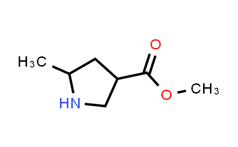 CAS No. 1368124-42-8, 3-Pyrrolidinecarboxylic acid, 5-methyl-, methyl ester
