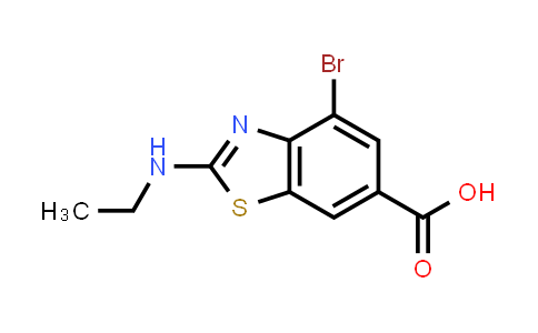 CAS No. 1368241-12-6, 4-Bromo-2-(ethylamino)benzo[d]thiazole-6-carboxylic acid