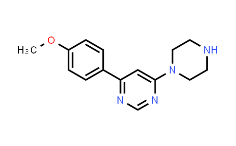 CAS No. 1368729-14-9, 4-(4-Methoxyphenyl)-6-(piperazin-1-yl)pyrimidine