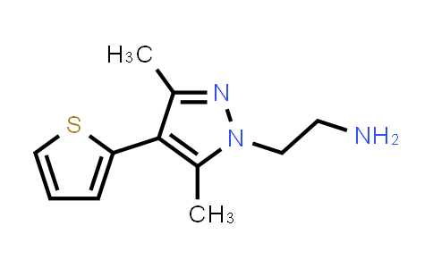 CAS No. 1369007-84-0, 2-[3,5-Dimethyl-4-(thiophen-2-yl)-1H-pyrazol-1-yl]ethan-1-amine