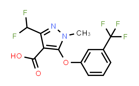 CAS No. 1369490-06-1, 3-(Difluoromethyl)-1-methyl-5-(3-(trifluoromethyl)phenoxy)-1H-pyrazole-4-carboxylic acid