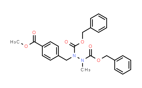 CAS No. 1369503-21-8, Dibenzyl 1-(4-(methoxycarbonyl)benzyl)-2-methylhydrazine-1,2-dicarboxylate