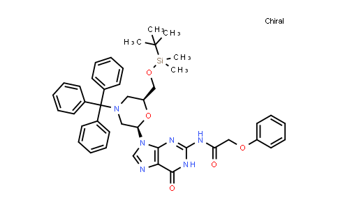MC520248 | 1370348-31-4 | N-(9-((2R,6S)-6-(((tert-Butyldimethylsilyl)oxy)methyl)-4-tritylmorpholin-2-yl)-6-oxo-6,9-dihydro-1H-purin-2-yl)-2-phenoxyacetamide