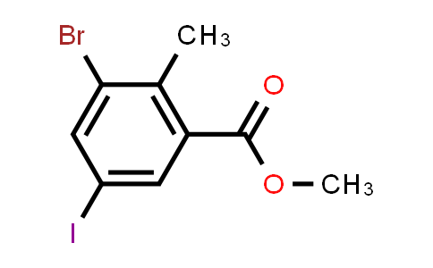 CAS No. 1370600-52-4, Methyl 3-bromo-5-iodo-2-methylbenzoate
