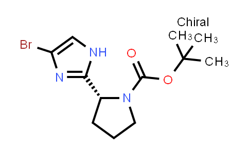 CAS No. 1370600-56-8, tert-Butyl (2R)-2-(4-bromo-1H-imidazol-2-yl)pyrrolidine-1-carboxylate
