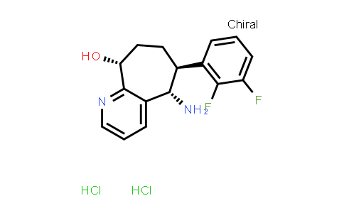 CAS No. 1373116-07-4, (5S,6S,9R)-5-Amino-6-(2,3-difluorophenyl)-6,7,8,9-tetrahydro-5H-cyclohepta[b]pyridin-9-ol dihydrochloride