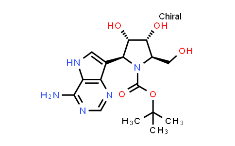 CAS No. 1373208-55-9, 1-Pyrrolidinecarboxylic acid, 2-(4-amino-5H-pyrrolo[3,2-d]pyrimidin-7-yl)-3,4-dihydroxy-5-(hydroxymethyl)-, 1,1-dimethylethyl ester, (2S,3S,4R,5R)-