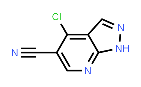 CAS No. 1373223-60-9, 4-Chloro-1H-pyrazolo[3,4-b]pyridine-5-carbonitrile