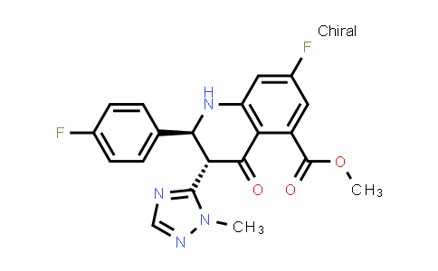CAS No. 1373329-52-2, (2S,3S)-methyl 7-fluoro-2-(4-fluorophenyl)-3-(1-methyl-1H-1,2,4-triazol-5-yl)-4-oxo-1,2,3,4-tetrahydroquinoline-5-carboxylate
