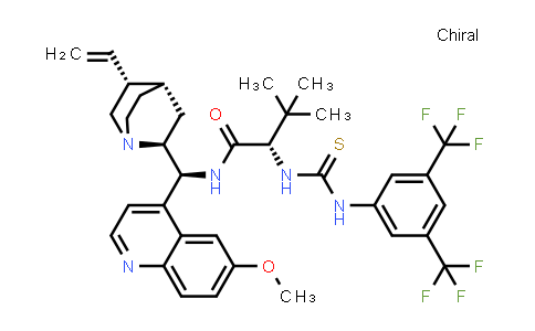 CAS No. 1374450-09-5, (2S)-2-[[[[3,5-Bis(trifluoromethyl)phenyl]amino]thioxomethyl]amino]-N-[(8α,9S)-6'-methoxycinchonan-9-yl]-3,3-dimethylbutanamide