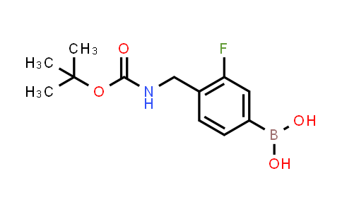 CAS No. 1374451-80-5, (4-(((tert-Butoxycarbonyl)amino)methyl)-3-fluorophenyl)boronic acid