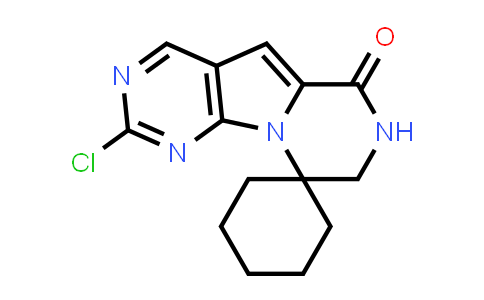 CAS No. 1374635-90-1, 2'-Chloro-7',8'-dihydro-6'H-spiro[cyclohexane-1,9'-pyrazino[1',2':1,5]pyrrolo[2,3-d]pyrimidin]-6'-one