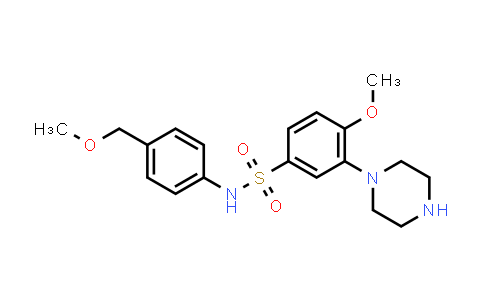 CAS No. 1374643-67-0, Benzenesulfonamide, 4-methoxy-N-[4-(methoxymethyl)phenyl]-3-(1-piperazinyl)-