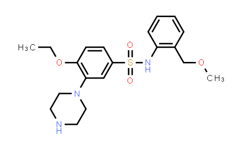 CAS No. 1374643-70-5, Benzenesulfonamide, 4-ethoxy-N-[2-(methoxymethyl)phenyl]-3-(1-piperazinyl)-