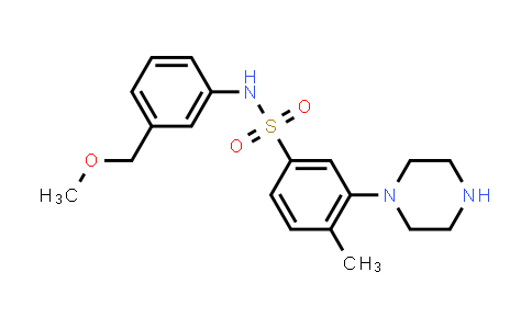 CAS No. 1374743-28-8, Benzenesulfonamide, N-[3-(methoxymethyl)phenyl]-4-methyl-3-(1-piperazinyl)-