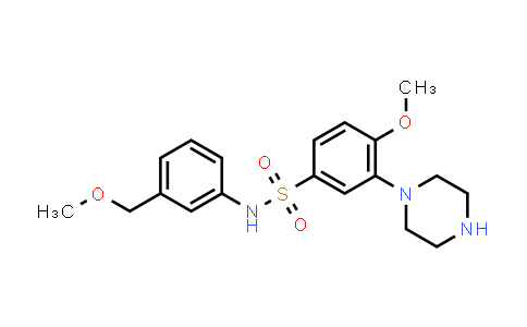 CAS No. 1374743-29-9, Benzenesulfonamide, 4-methoxy-N-[3-(methoxymethyl)phenyl]-3-(1-piperazinyl)-