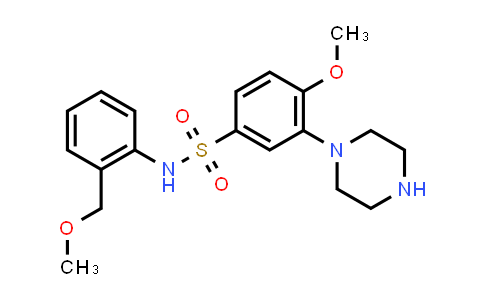 CAS No. 1374743-31-3, Benzenesulfonamide, 4-methoxy-N-[2-(methoxymethyl)phenyl]-3-(1-piperazinyl)-