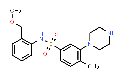 CAS No. 1374743-38-0, Benzenesulfonamide, N-[2-(methoxymethyl)phenyl]-4-methyl-3-(1-piperazinyl)-